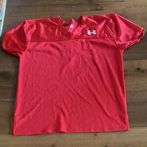 Under Armor Practice Football Jersey. Adult Medium. Red